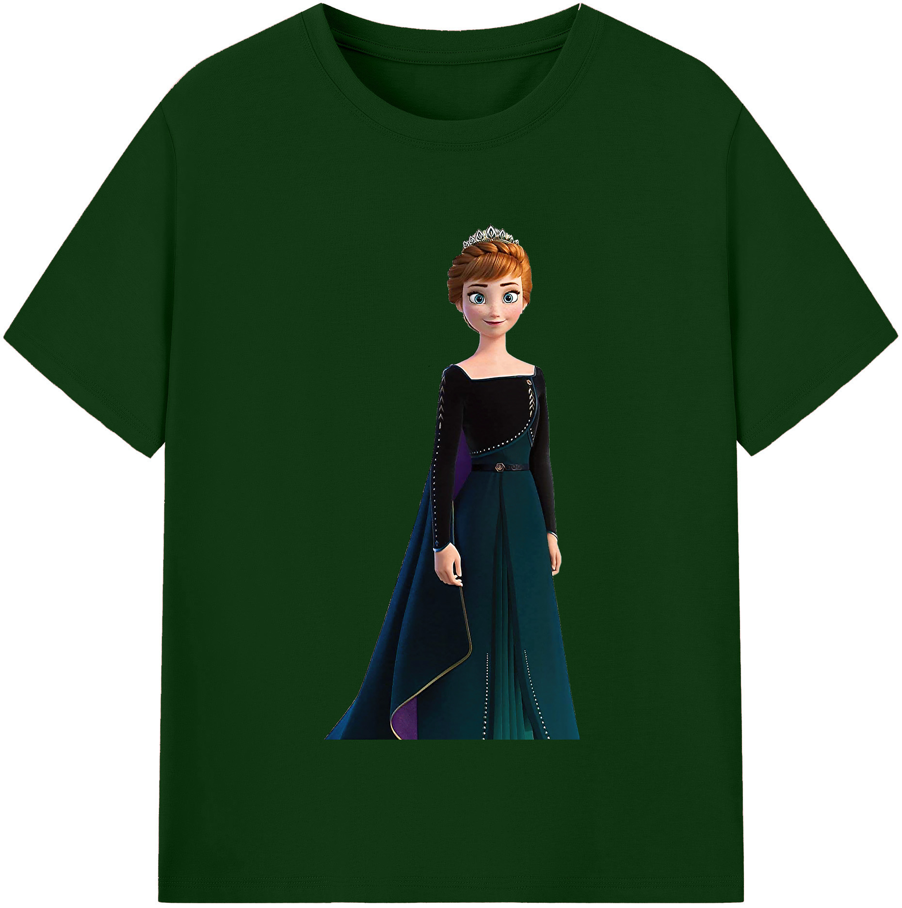 （画像用） アナと雪の女王 アンナ エルサ Frozen Anna Elsa 綿100％半袖Tシャツ（フロントプリント）